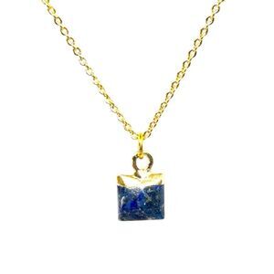Indio Jewelry Delicate Gold Lapis Lazuli Gemstone Necklace #202